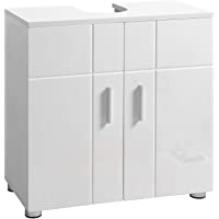 VASAGLE Mueble Bajo Lavabo- Mueble de Baño con Puertas Dobles- Repisa Regulable- Bisagras Acolchadas- Patas Regulables…